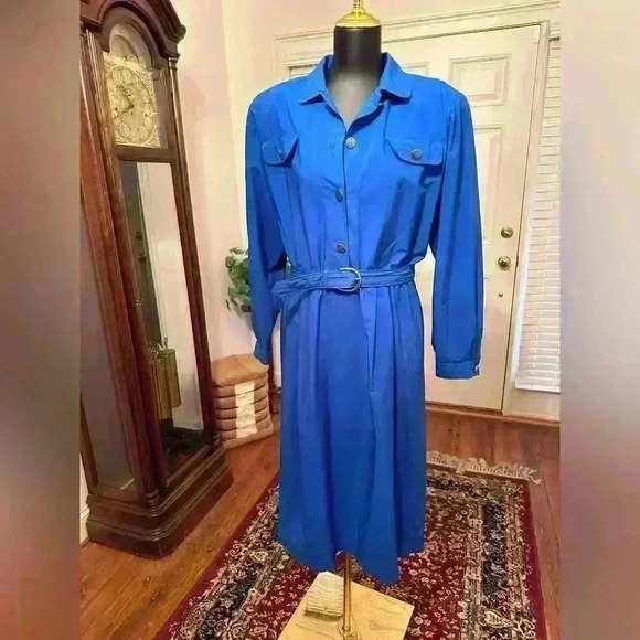 henry lee Dresses & Skirts - Vintage 1980s Henry Lee blue dress